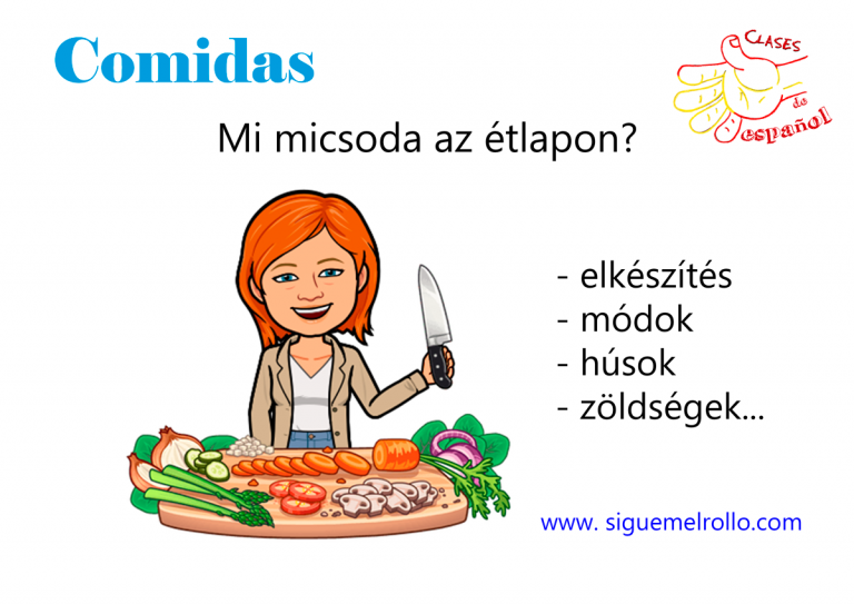 Comidas; A menü értelmezése