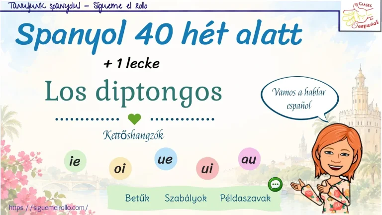 Los diptongos – kettőshangzók